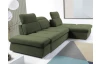 Rohová sedacia súprava Focus, špenátová zelená látka, pravý roh