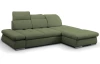 Rohová sedacia súprava Focus, špenátová zelená látka, pravý roh