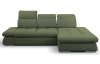 Rohová sedacia súprava Focus, špenátová zelená látka, pravý roh