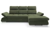 Rohová sedacia súprava Focus, špenátová zelená látka, pravý roh