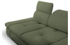 Rohová sedacia súprava Focus, špenátová zelená látka, pravý roh