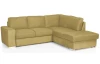 Rohová sedacia súprava Eddi, žltá látka, pravý roh