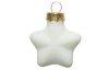 Vianočné ozdoby (12 ks) Hviezdy, krémový lesk/mat, sklo