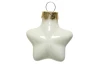 Vianočné ozdoby (12 ks) Hviezdy, krémový lesk/mat, sklo
