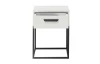 Nočný stolík s 1 zásuvkou Suna, biely