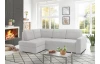 Rohová sedacia súprava Stilo, svetlo šedá látka, ľavý roh