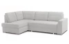 Rohová sedacia súprava Stilo, svetlo šedá látka, ľavý roh