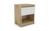 Skrinka/nočný stolík Carlos 40 cm, dub artisan/biela