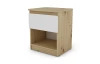 Skrinka/nočný stolík Carlos 40 cm, dub artisan/biela