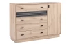 Komoda so šuplíkmi Almo, 135 cm, dub estana/antracit