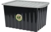 Úložný box s vekom 30x16 cm, čierny, recyklovatelný  plast