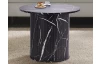 Okrúhly konferenčný stolík Treviso, 60 cm, čierny mramor