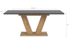 Rozkladací jedálenský stôl Moteon 150x90 cm,sivý/dub artisan,podnož V