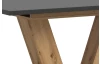 Rozkladací jedálenský stôl Moteon 150x90 cm,sivý/dub artisan,podnož V