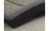 Relaxačné ležadlo Yankee, čierna ekokoža/šedá tkanina
