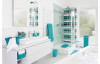 Kúpeľňový dávkovač mydla Graz, tyrkysový plast