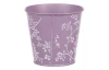 Obal na kvetináč fialový s bielymi ružami, 14 cm