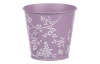 Obal na kvetináč fialový s bielymi ružami, 14 cm