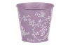 Obal na kvetináč fialový s bielymi ružami, 14 cm