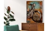 Kovový obraz na stenu Motorka veterán 60x80 cm, vintage