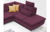 Sedacia súprava Madeira 3A, fialová lila látka, tvar pravé U