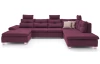 Sedacia súprava Madeira 3A, fialová lila látka, tvar pravé U