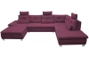 Sedacia súprava Madeira 3A, fialová lila látka, tvar pravé U