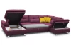 Sedacia súprava Madeira 3A, fialová lila látka, tvar pravé U