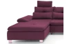 Sedacia súprava Madeira 3A, fialová lila látka, tvar pravé U
