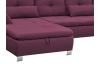 Sedacia súprava Madeira 3A, fialová lila látka, tvar pravé U