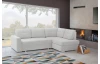 Rohová sedacia súprava Stilo, svetlo šedá látka, pravý roh