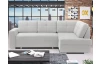 Rohová sedacia súprava Stilo, svetlo šedá látka, pravý roh