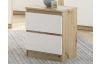 Skrinka/nočný stolík Carlos 40 cm, dub artisan/biela, 2 zásuvky