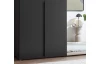 Šatníková skriňa so zrkadlami Kevo, 270 cm, grafitová