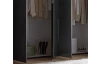 Šatníková skriňa so zrkadlami Kevo, 270 cm, grafitová