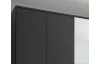 Šatníková skriňa so zrkadlami Kevo, 270 cm, grafitová