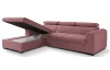 Rohová sedačka Sansa, staroružová látka, ľavý roh
