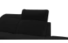 Rohová sedacia súprava Glow, čierna látka, pravý roh
