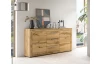 Komoda so zásuvkami Jana, 125 cm, dub wotan