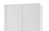Šatníková skriňa so zásuvkami New York D, 135 cm, biela / biely lesk