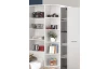 Rohová šatňa - Šatníková skriňa Joker, biela / sivý betón