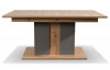 Rozkladací jedálenský stôl Lucera 160x90 cm, dub artisan/sivá