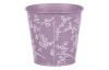 Obal na kvetináč fialový s bielymi ružami, 15,7 cm