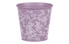 Obal na kvetináč fialový s bielymi ružami, 15,7 cm
