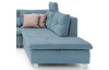 Sedacia súprava Madeira 3A, tyrkysová látka, tvar pravé U