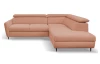 Rohová sedacia súprava Othello, lososová látka, pravý roh