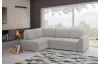 Rohová sedacia súprava Stilo, stredně šedá látka, ľavý roh
