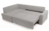 Rohová sedacia súprava Stilo, stredně šedá látka, ľavý roh