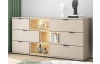 Komoda so zásuvkami Avola, 160 cm, béžová kašmír/dub cremona