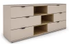 Komoda so zásuvkami Avola, 160 cm, béžová kašmír/dub cremona